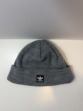 Adidas Originals Grove Beanie Gray Patch Logo Black OSFA
