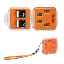 K F CONCEPT 12 Slots Memory Card Case, For 8 Micro SD TF 2 SD 2 CF, Orange