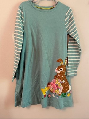Mini Boden Blue Bunny Dress Size 6-7