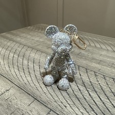 Disney x Baublebar Iridescent Rhinestone Crystal Mickey Bag Charm Key Chain