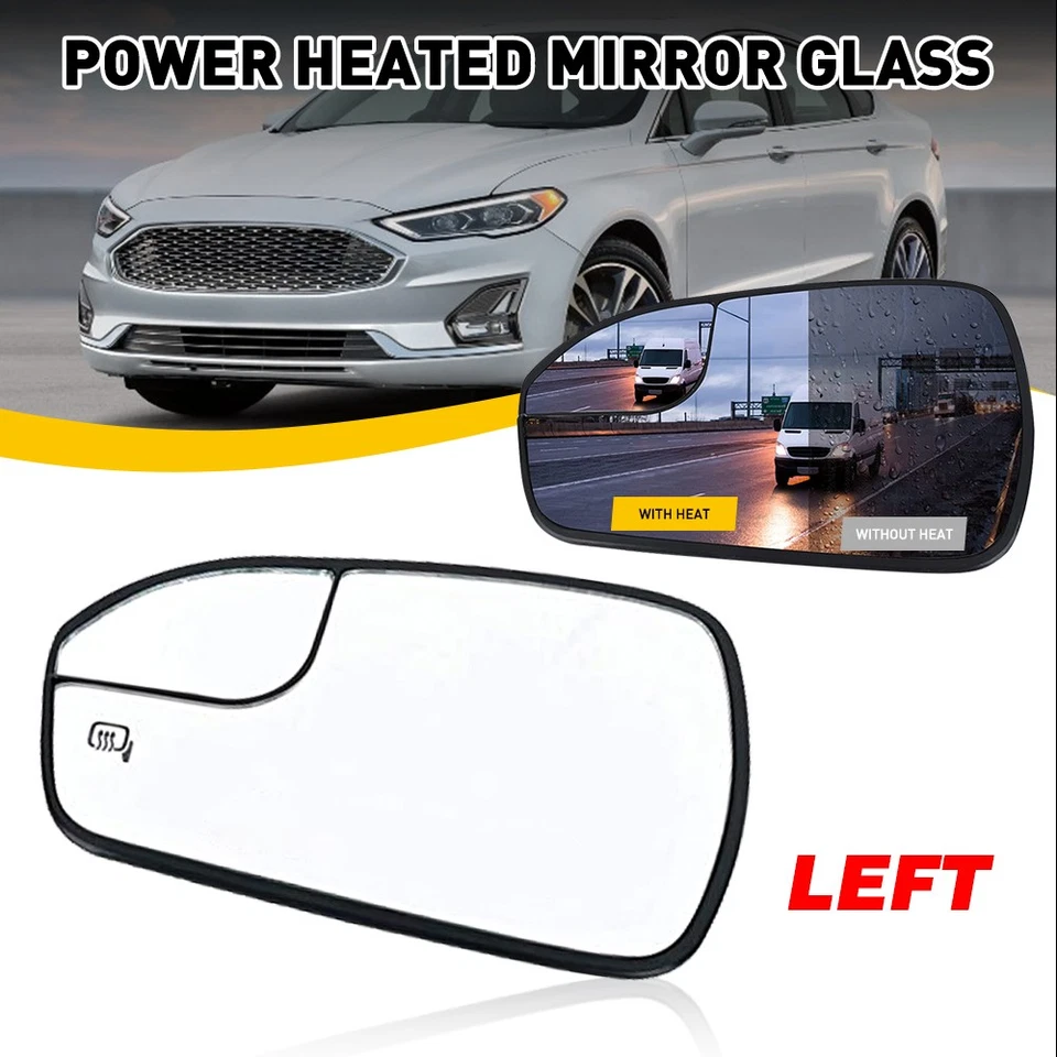 New Left Side Power Mirror Heated Glass For 14 2013 15 16 17 18-2020 Ford Fusion — 第 3/4 张图片
