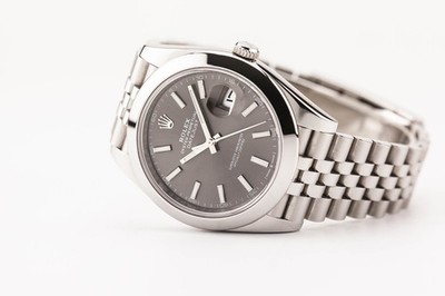 Rolex Datejust 41 Rhodium Grey Fluted Jubilee 126300