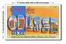 Texas 1940s - Greetings from Odessa, Texas, . - 11x17 Poster