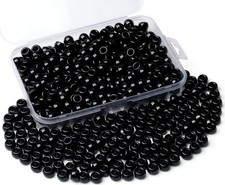 Black Pony Beads Bulk with 500pc