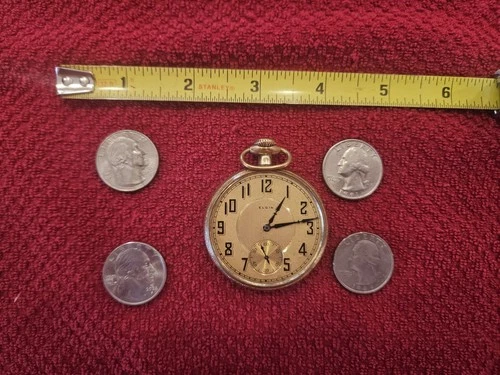 Elgin 14k Gold-Filled Pocket Watch FOR PARTS or SCRAP ONLY #241