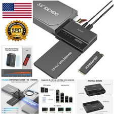 High-Speed USB Type-C External Hard Drive Reader - Supports M.2  SATA Formats