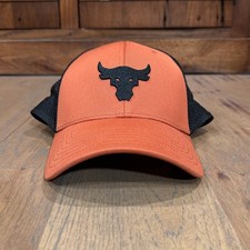 Gorra Under Armour Para Hombre Talla Única Naranja Camionero Snapback Malla Proyecto Rock Gimnasio