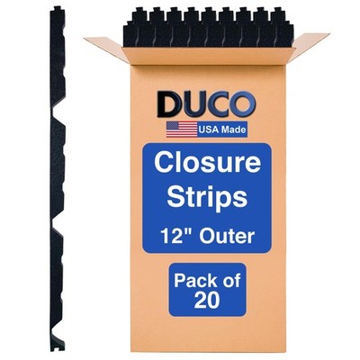 Duco R Panel Foam Closure Strips 20-Pack 3ft Black Corrugated Roof