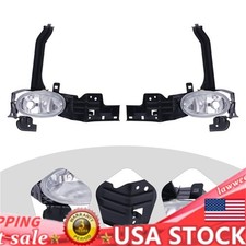 Pair For 2008 2009 2010 Honda Accord Ex Ex-l Clear Lens Fog Lights Driving Lamps