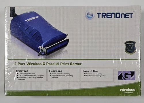 Trendnet 1-port Wireless G Parallel Print Server Model TEW-P1PG