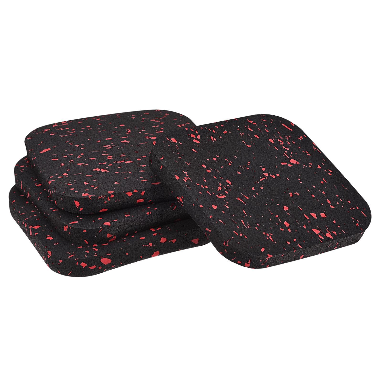 Tapis Roulant Tappetino-3.9"x3.9" Tappetino,Nero Rosso 4pz