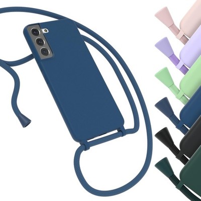 EAZY CASE für Samsung Galaxy S22 Plus 5G Hülle mit Band Handykette Silikon Cover