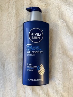 NIVEA MEN Maximum Hydration Body Lotion 3-In-1 Lotion for Men, 16.9 Fl Oz