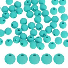 50-Pack Silicone Beads 6mm for DIY Crafts/Bracelet Turquoise Green 