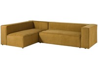 Ecksofa Eckcouch Couch Sofa Modulsofa Wohnlandschaft Gelb Polstersofa Stoff