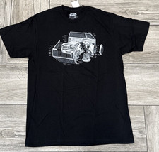 2014 Star Wars Vaders Advanced Tie Fighter Bomber Schematic Diagram Tee Sz Large