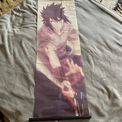 Stoff Rollbild Kakemono Naruto Sasuke Uchiha 90x30 cm. Rollposter.