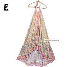 Hem Tiered Fishtail Dress Paisley  Floral Boho Boho Ethnic Resort