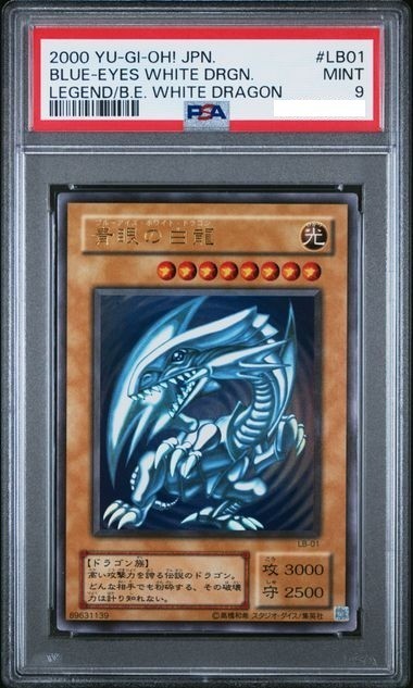 PSA 9 BLUE-EYES WHITE DRAGON LB-01 Ultra Rare 2000 LEGEND / B.E.