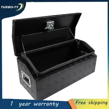 Black 30"X13"X13" Aluminum Truck Bed Tool Box Trailer Storage Toolbox W/Lock