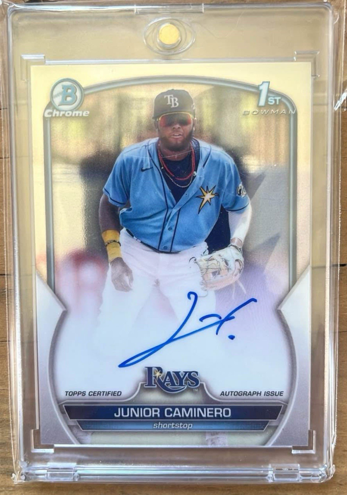 Topps 2023. Junior Caminero 1st Bowman Chrome Auto. CPA-JCR