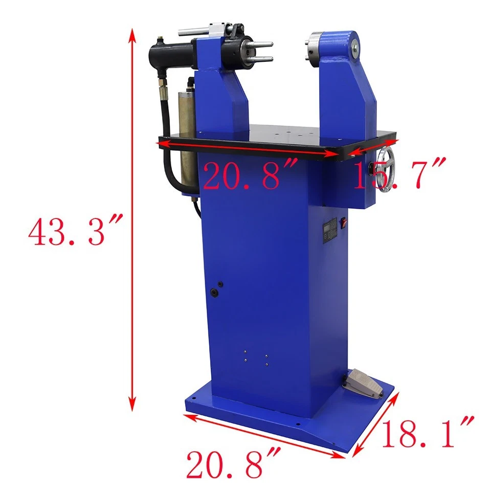Remachadora de pastillas de freno hidráulicas horizontales de doble cabezal de 0,2-0,47 pulgadas 110 V Foto 2 de 4