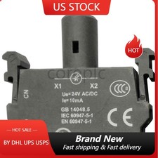 1PCS MLBL-01R 24VDC combined button with lamp #A6-22-