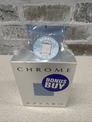 NEW in Box SEALED Authentic Men's ''Chrome'' by Azzaro 1.69 Oz EDT BONUS BODY WASH