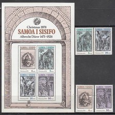 Samoa - Courrier Yvert 428/31+H 17 ** Mnh Noël