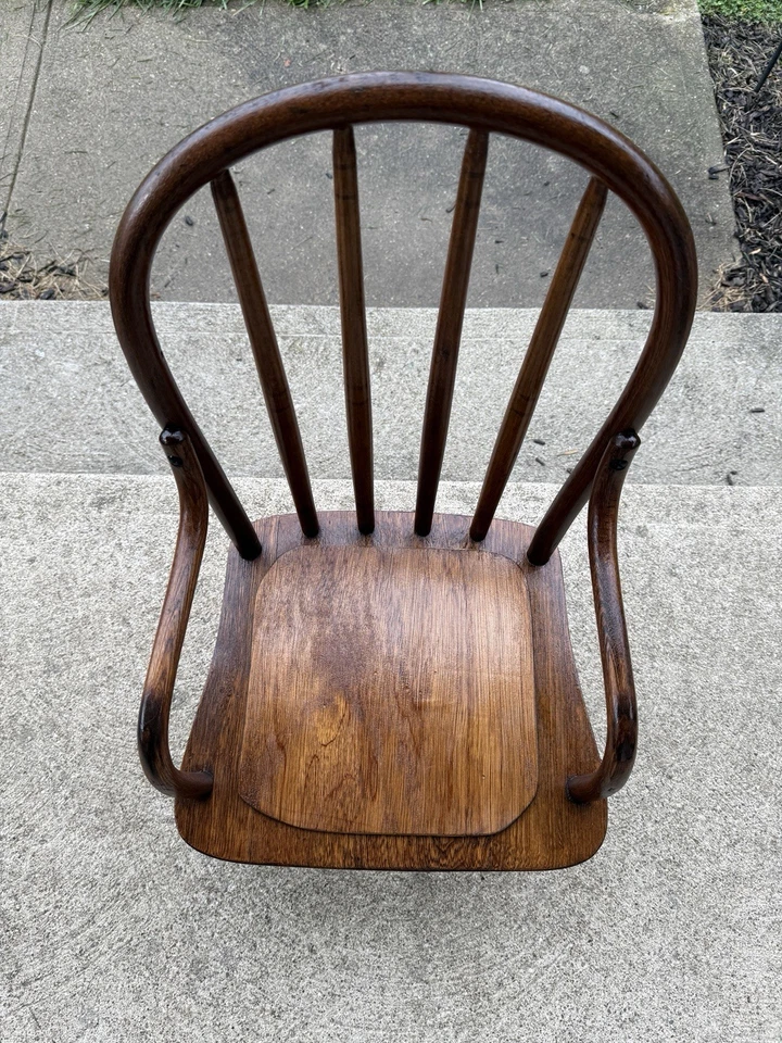 Vintage Antique Kids Primitive Wood Chamber Pot Toilet Potty Chair - Image 2 of 4