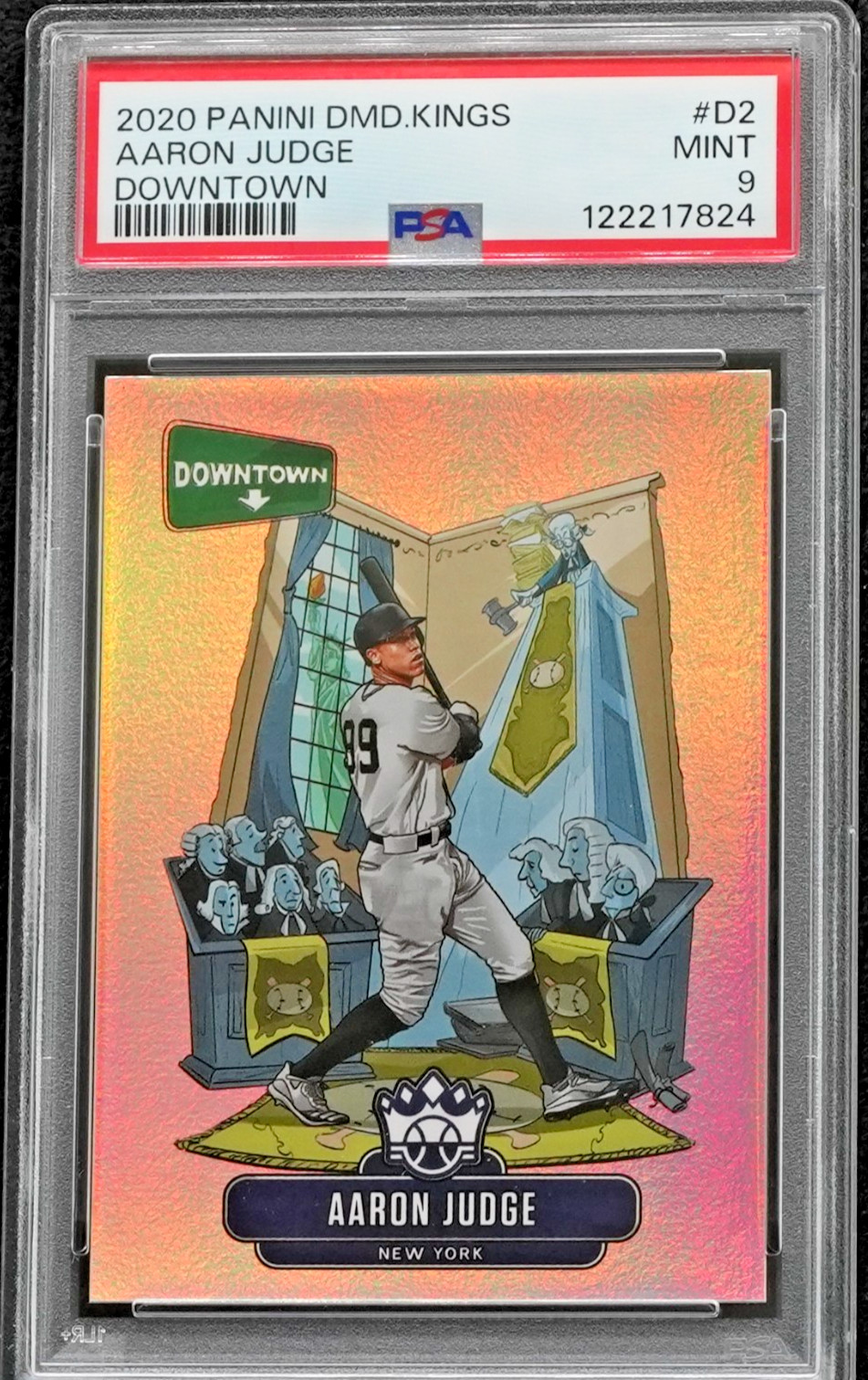 2020 Diamond Kings Aaron Judge Downtown #D2 PSA 9 CASE HIT SSP YANKEES FOIL