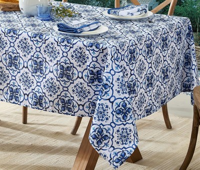 Newbridge 52 x 70 Inch Rectangle 70'' x 52'' (Rectangular), Blue 