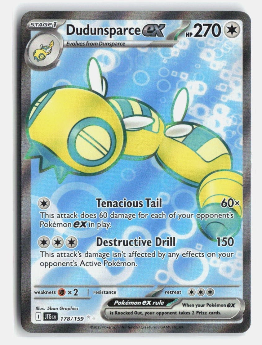 Pokemon Dudunsparce ex 178/159 Holofoil