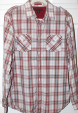 BANANA REPUBLIC MEN'S BUTTON-DOWN PLAID SHIRT SIZE LARGE 16-16 1/2"