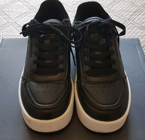 COMFY BLACK PLATFORM TRAINERS EMBROIDERED DETAIL UK 4 WORN ONCE! EXCELLENT - Picture 3 of 5
