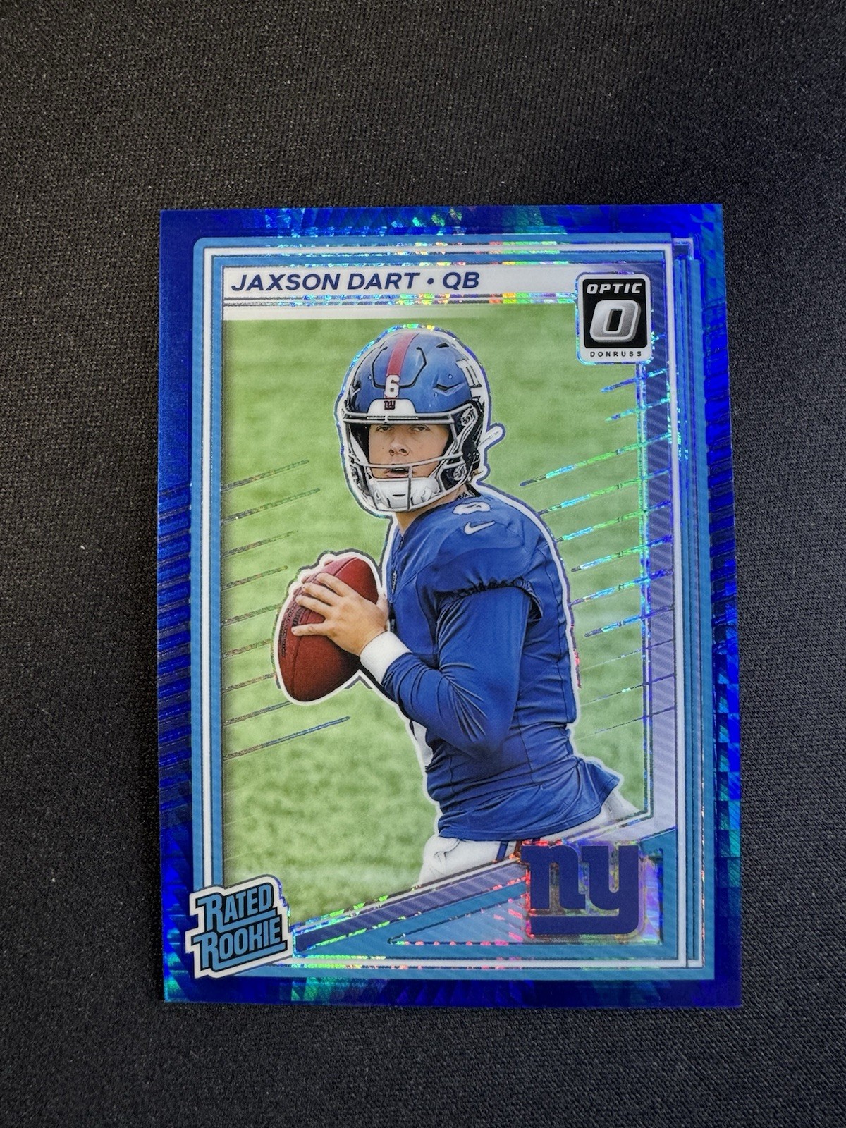 2025 Donruss Optic Rated Rookie Jaxson Dart RC Blue Hyper Prizm #273 Giants