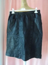 L.Lambertazzi Leder Rock, Gr. 42, schwarz