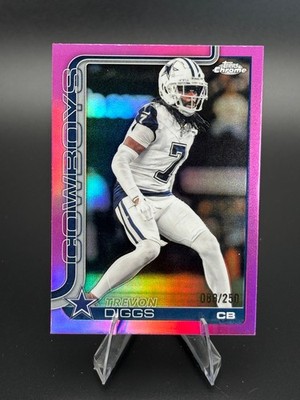 2025 Topps Chrome - Trevon Diggs #250 Pink Refractor #83 Cowboys