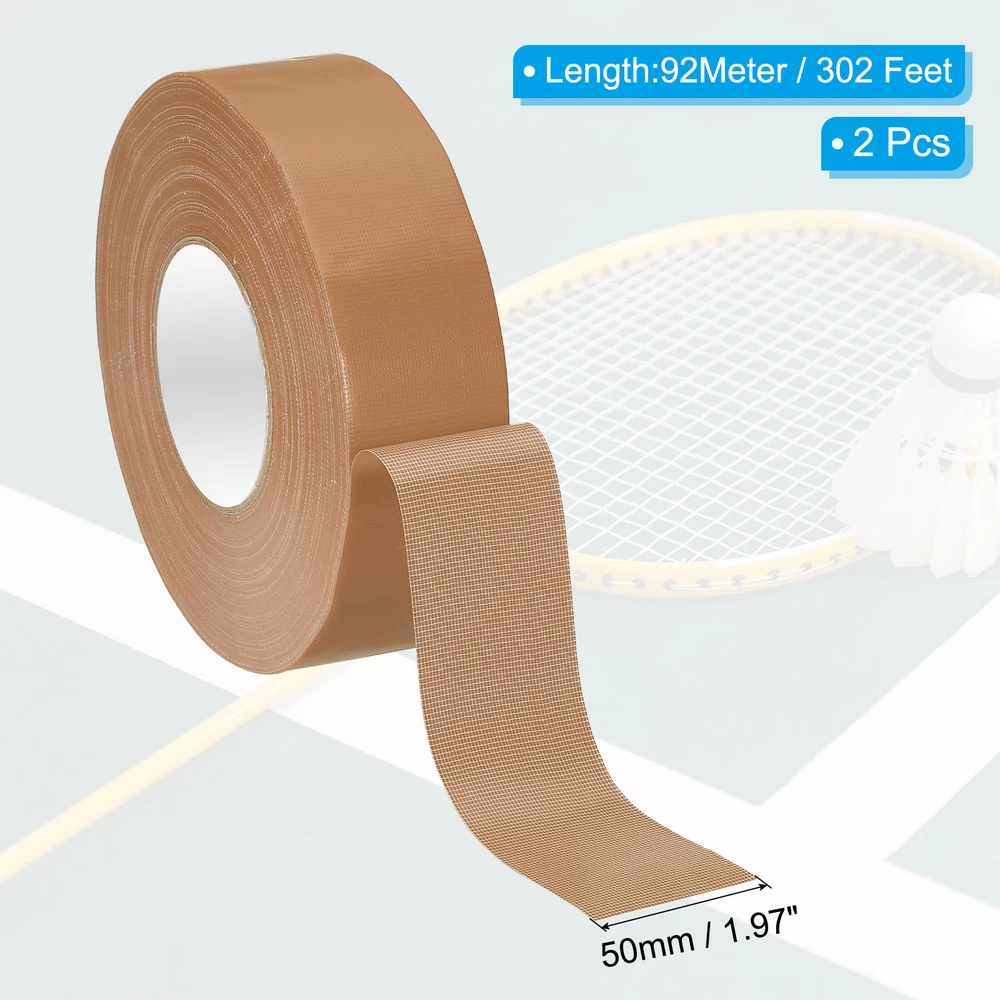 Pickleball Ball Court Marking Tape 302ft, 2Pcs Marking Edge Guard Tape, Brown