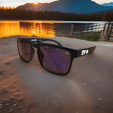 New Spy Optics Helm Sunglasses Black Blue UV400 Mirror Lense Ken Block 43 Unisex