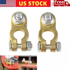 2pcs Brass Battery Terminal Connector Clamp Top Post Battery Terminal Protector 2pcs Brass Battery Terminal Connector Clamp Top Post Battery Terminal Protector