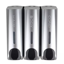 Wall Mounted Soap Dispenser Liquid Non Drill Manual Pressing Head for Bathroom