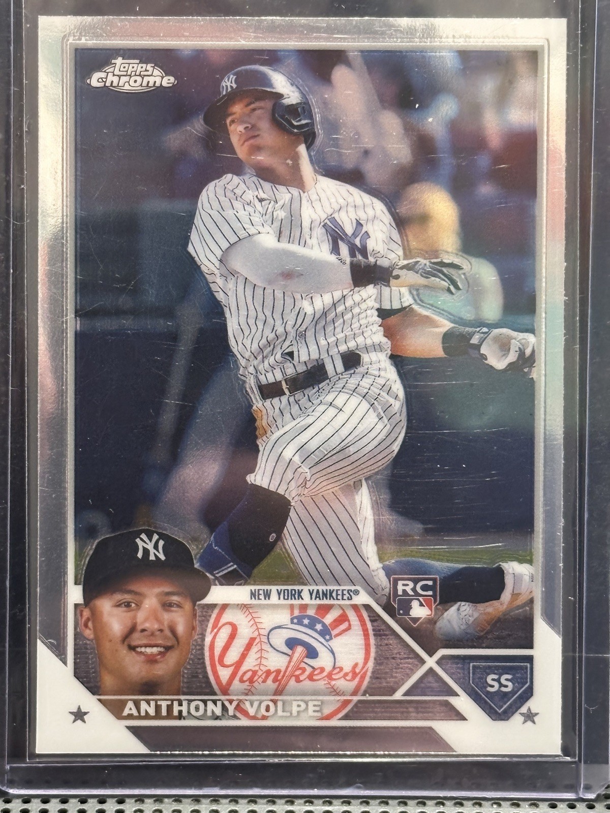 2023 Topps Chrome Anthony Volpe Refractor #4 Rooke (RC) NY Yankees