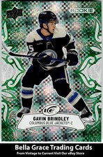 2024-25 UD Ice Gavin Brindley #111 Columbus Blue Jackets Rookie Emerald Green 
