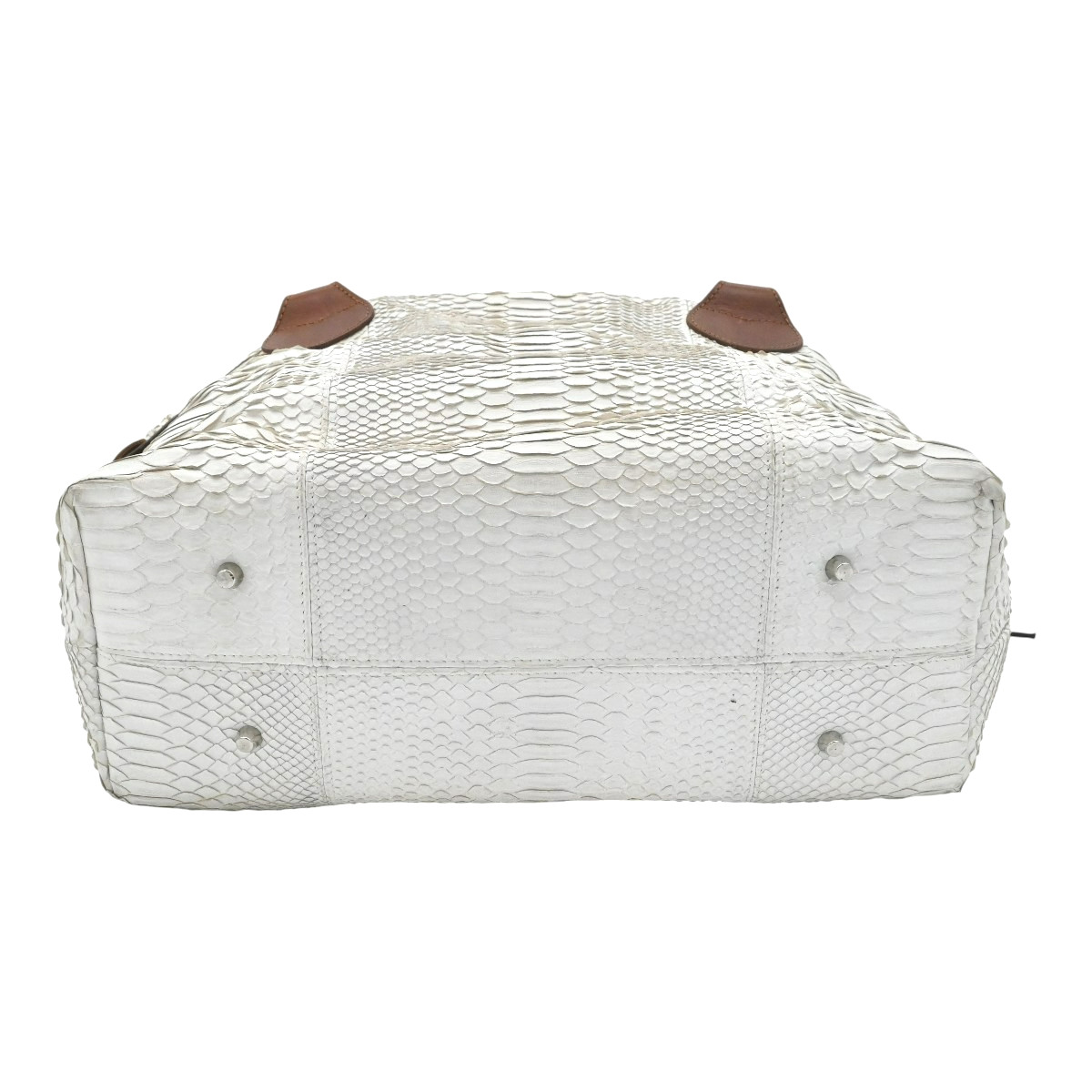 Pauric Sweeney White Python Leather Shoulder Bag - image 3