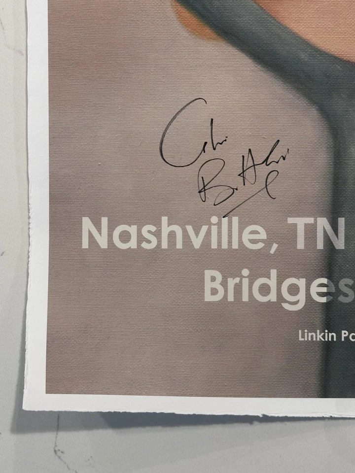 Linkin Park From Zero 910 Nashville TN SIGNED POSTER Entire Band AUTOGRA G2U - Image 4 of 4