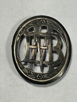 CHARMANTE PETITE BROCHE PANIER ANCIENNE ART DECO en ARGENT avec
