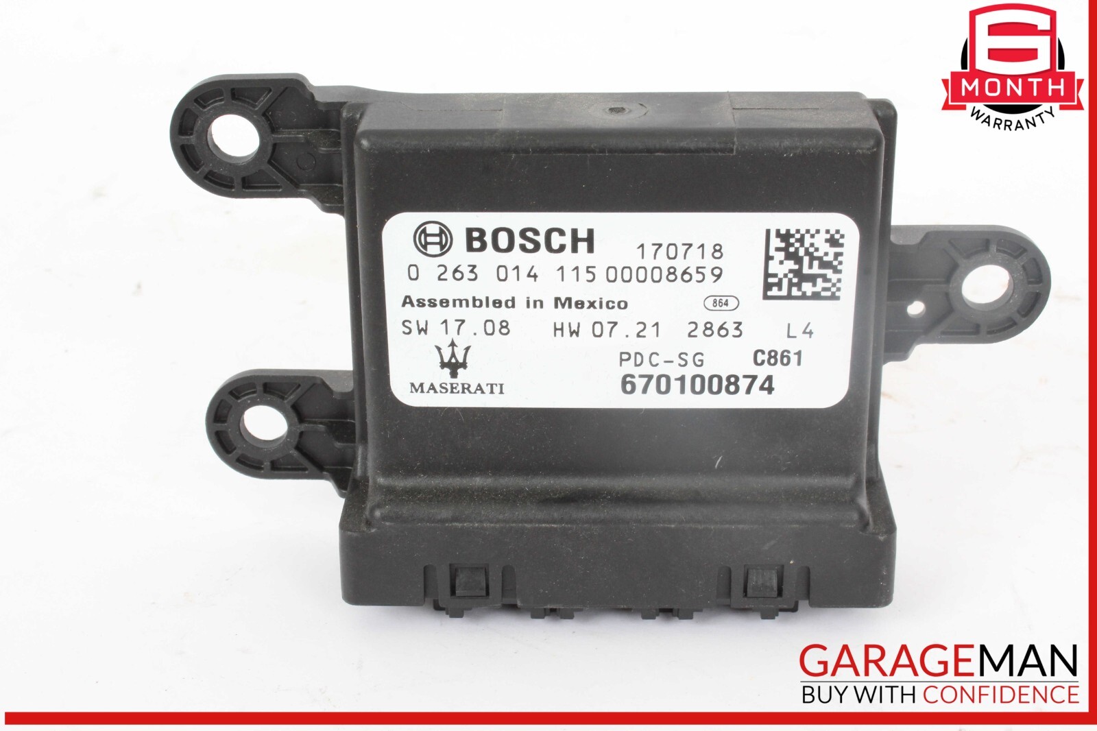 17-20 Maserati Levante M161 Park Parking Assist Control Module 670100874 OEM
