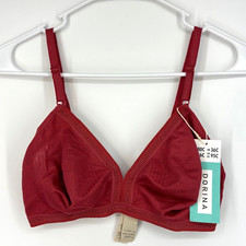 Dorina Womens 34C 36C Tiffany Bralette Deep Pink Wire Free Non Padded Back Close