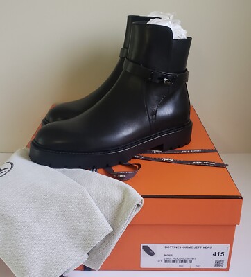 HERMÈS JEFF BOOTS BLACK HOMME MENS 41.5 (US9) - BRAND NEW | eBay